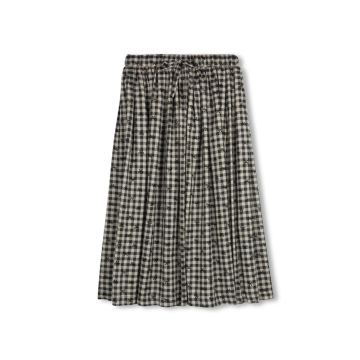 One Child Sherry Checked And Bow Skirt