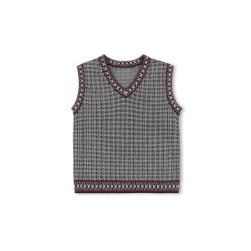 Vibe Printed Knit V-Neck Vest 