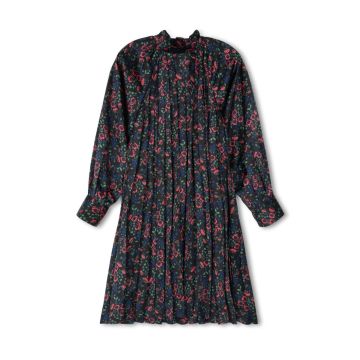 Minimal Accordion Pleated Full Swing Dress