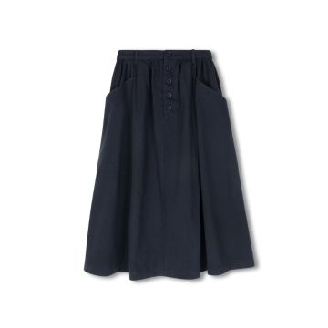 Vibe Kaya Button Detail Midi Circle Skirt