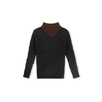 Harper James Thick Center Cable Knit Sweater 