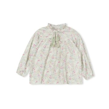 One Child Slater Ruffle Neck Floral Blouse 