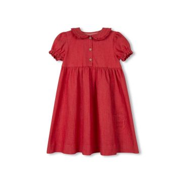 Hello Yellow Bottom Patch Detailed Dress