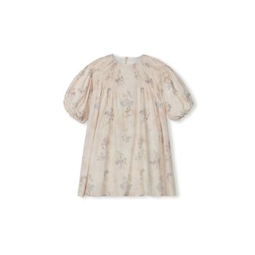 LIlou Shoulder Smocking Floral Dress 