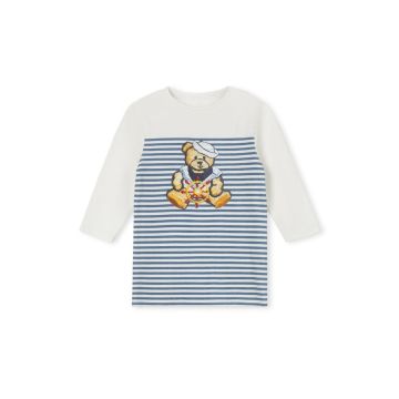 Phil & Phoebe Teddy Bear Half Striped Tee 