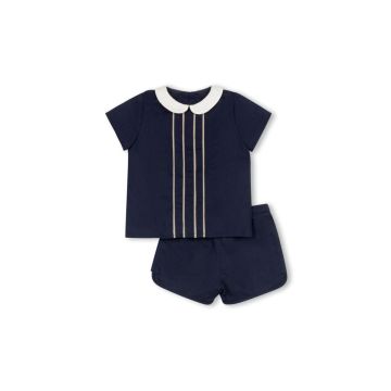 One Child Rebecca Linen Blouse And Short Set