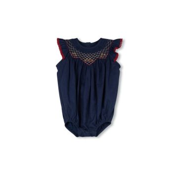 One Child Till Smocked And Detailed Neck Romper