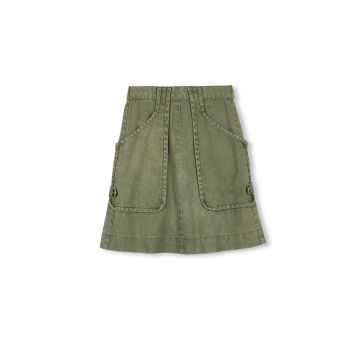 Cabana Denim Pocket Detail Skirt Green