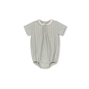 One Child Lewis Handsmocked Striped Boy Romper 