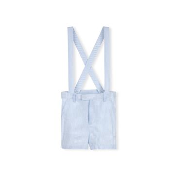 One Child Kern Pinstriped Suspender Shorts