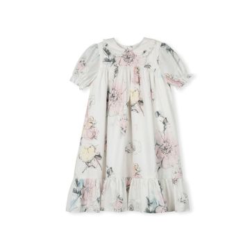 One Child Cindy Floral Printed Pastel Dress 