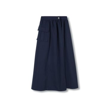 Vibe Wrap Pocket Denim Maxi Skirt 