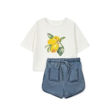 Phil & Phoebe Lemon Shorts Set 