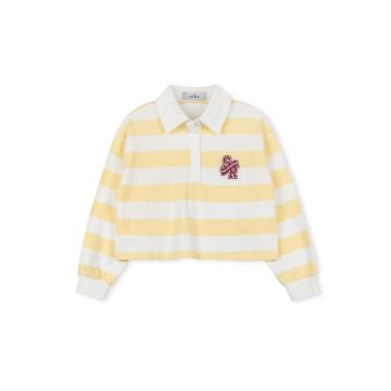 Vibe Cropped Striped Off Shoulder Tee