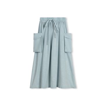 Vibe T-shirt Pocket Midi Skirt Light Blue