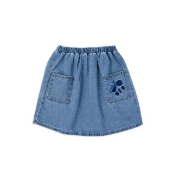 Wander & Wonder Denim Gathered Skirt Washed Denim