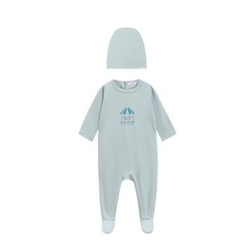 Oubon Carousel Boys Footie + Hat