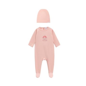 Oubon Carousel Girls Footie + Hat