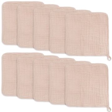 Comfy Cubs Muslin Washcloths Blush 10pk