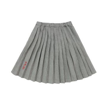 Coco Blanc Gingham Pleated Skirt