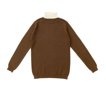 Coco Blanc Colorblock Turtle Neck Mocha