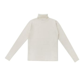Coco Blanc Ribbed Turtle Neck Cream