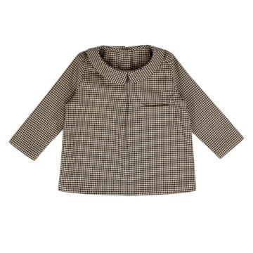 Coco Blanc Houndstooth Peter Pan Shirt
