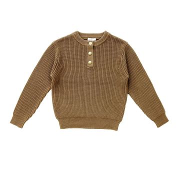 Coco Blanc Chunky Graphic Sweater Taupe