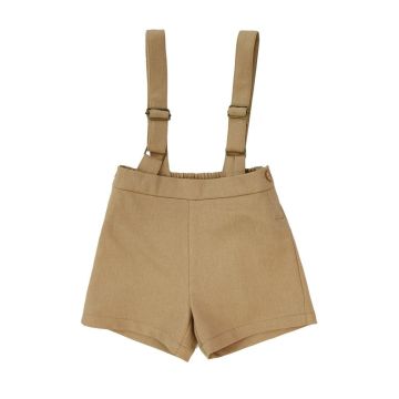 Coco Blanc Camel Suspender Shorts