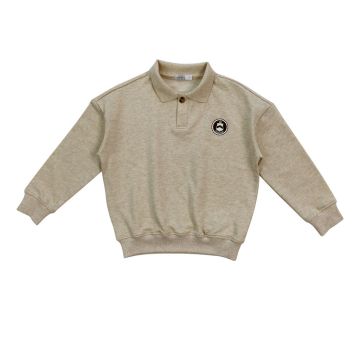 Coco Blanc Boys Sweatshirt Polo Tan