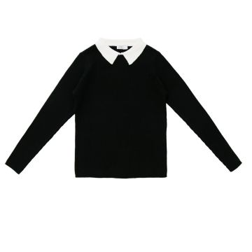 Coco Blanc Collared Sweater Black