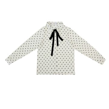 Coco Blanc Polka Dot Blouse Cream/Black