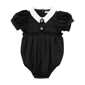 Coco Blanc Taffeta Romper Black