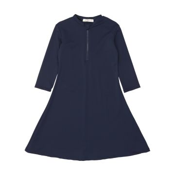 Coco Blanc Swim Dress Navy with White Zipper