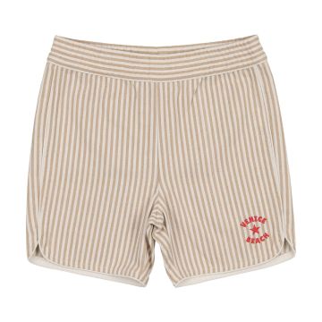 Coco Blanc Striped Biker Shorts