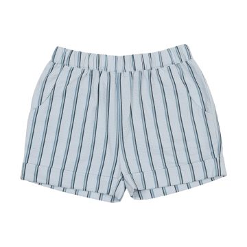 Coco Blanc Striped Shorts Pale Blue