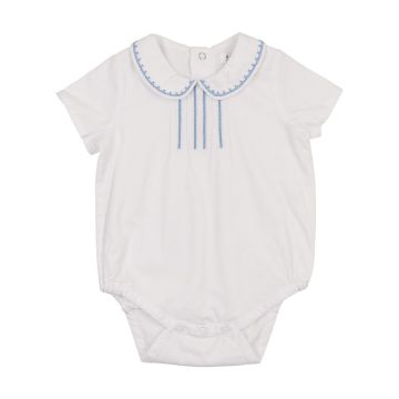 Coco Blanc Peter Pan Stitched Bubble White with Blue