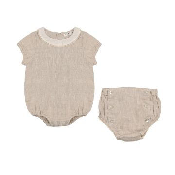Coco Blanc Bloomer Set Sand Linen