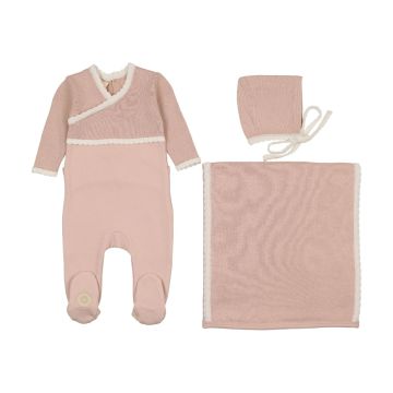 Mon Tresor Classic Wrap Knit Layette Set