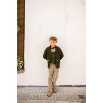 Orange Dimanche Boys Green Top
