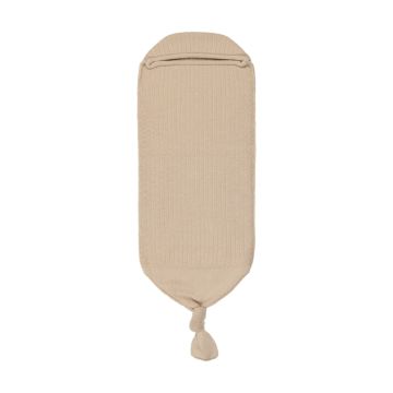 Peluche Ribbed Knit Cocoon Tan