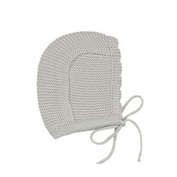 Mon Tresor Collared Coordinate Knit Hat Blue Dawn