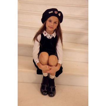 Little Parni Velour Short Jumper Black
