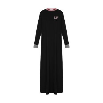 Little Parni Varsity Nightgown Black