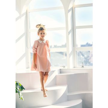 Little Tempest Icon Collar Empire Dress Salmon