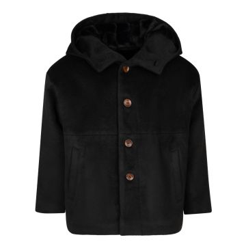 Cozy Coop Boys Dressy Wool Coat Black