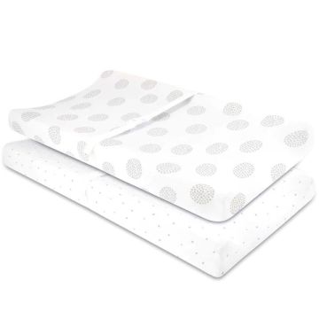 Ely's & Co Changing pad covers grey dotties