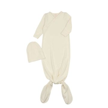 Lil legs Baby Gown Set Cream