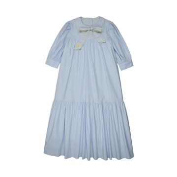 Sweet Threads CREW DRESS Light Blue