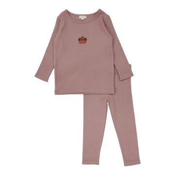 Lil Leggs Crown Lounge Set - Mauve Lil Leggs Crown Lounge Set - Mauve